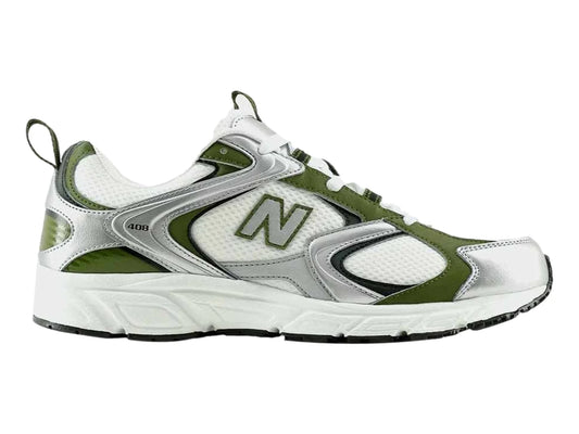 Tenis New Balance 408 Blanco y Verde para Mujer