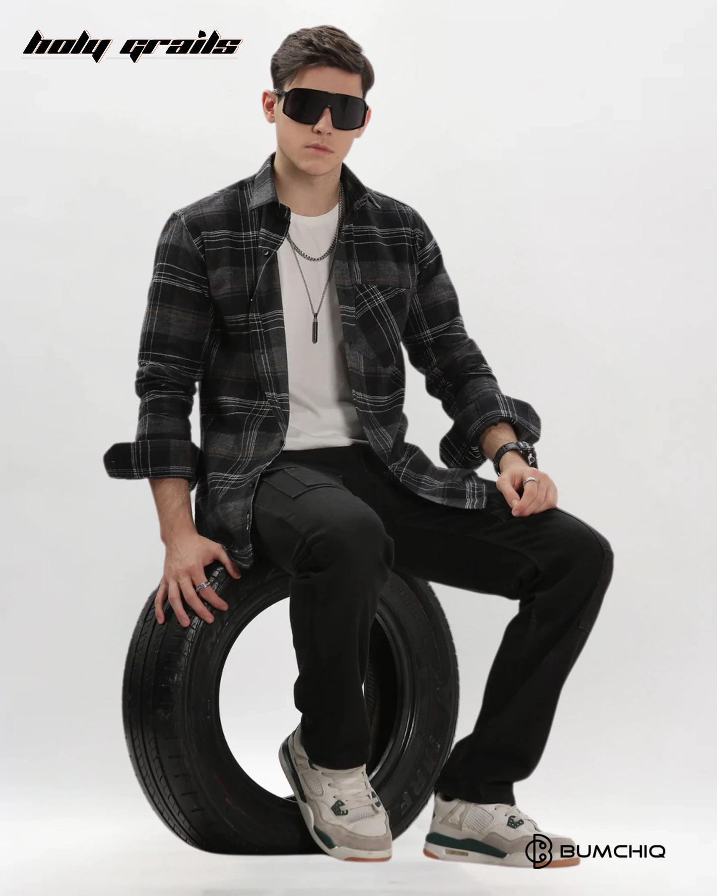 Black Flannel Overshirt HG x Bumchiq