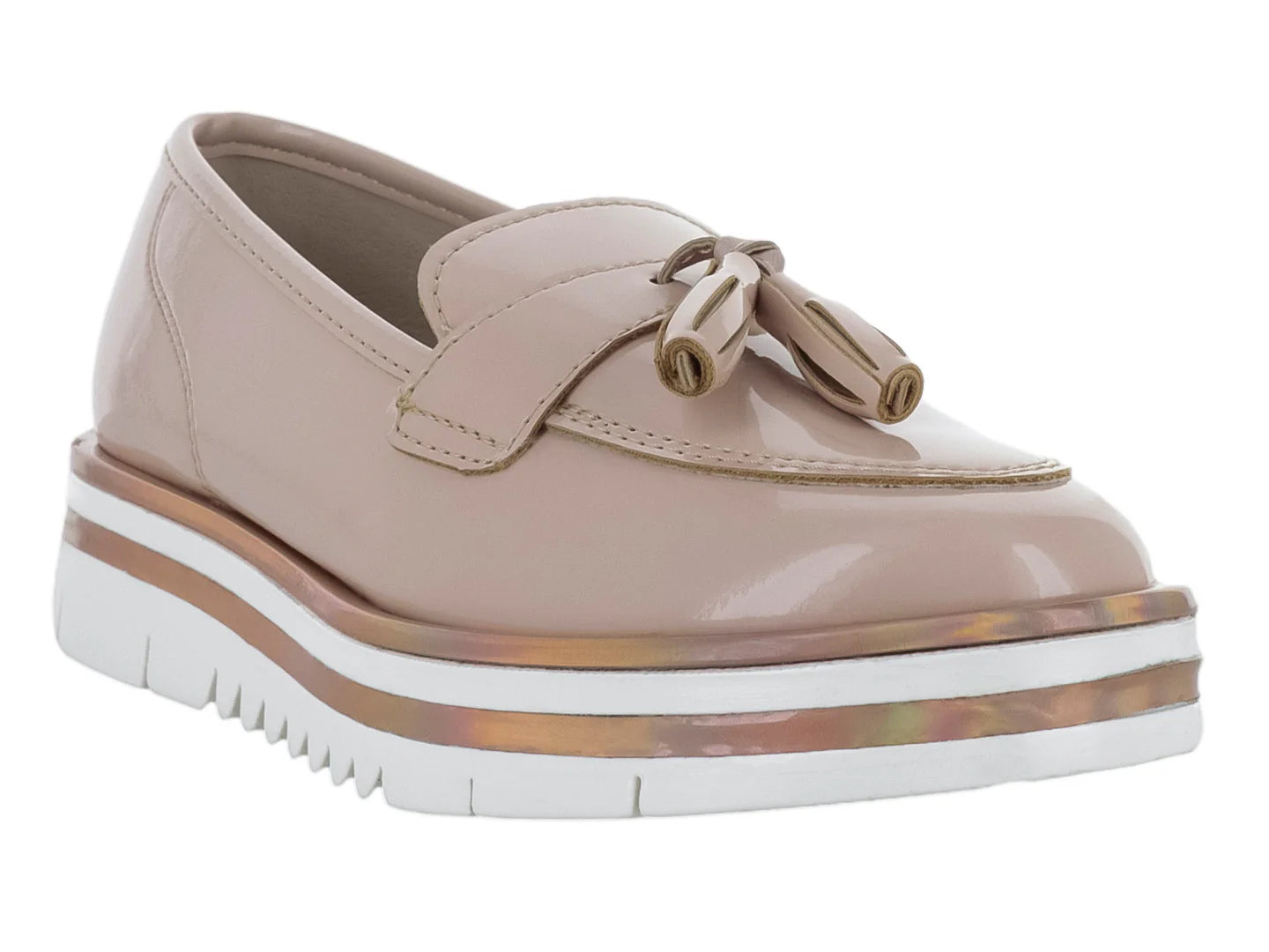 Zapatos Mocasín Coqueta Beige para Niña