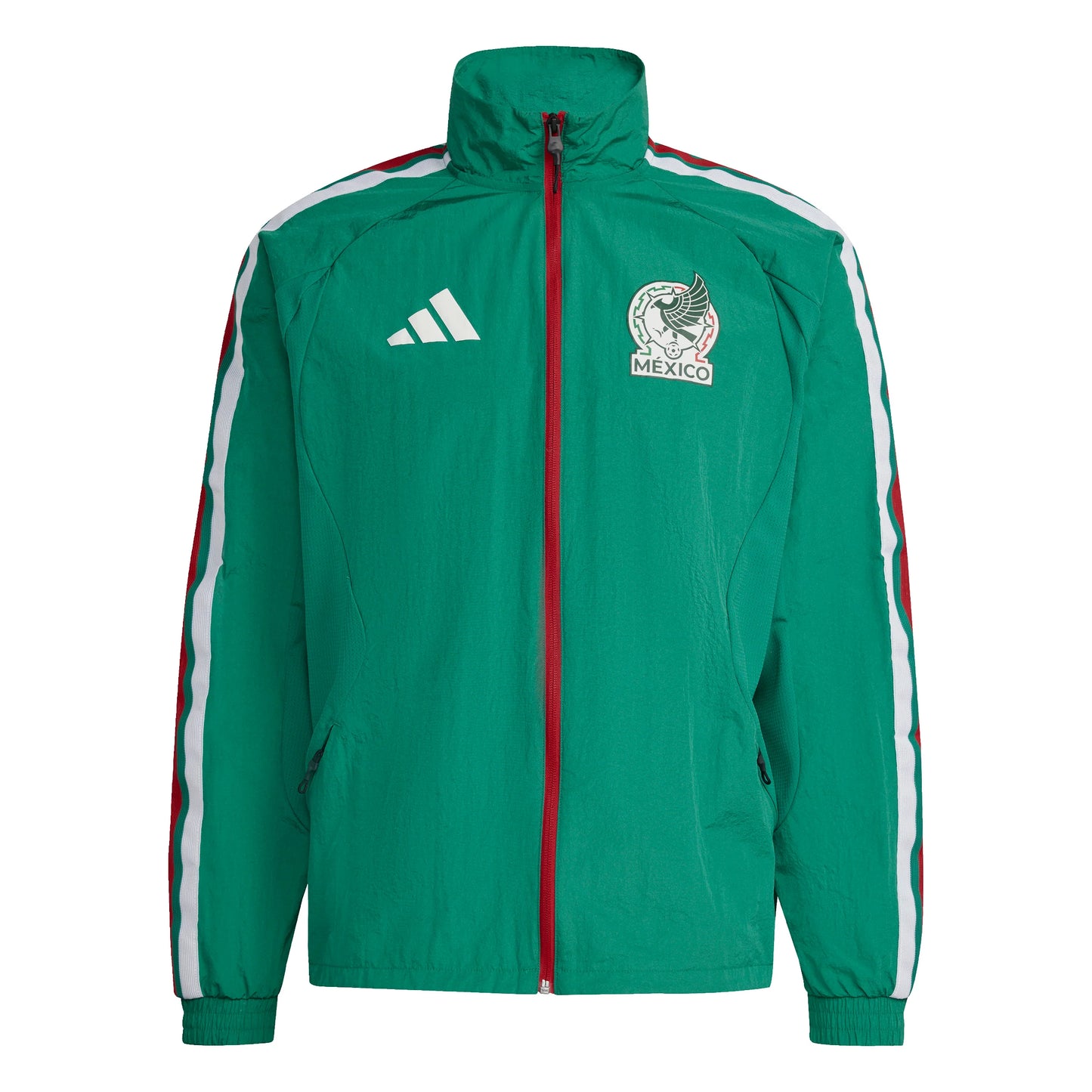 adidas Mexico Home Anthem Mens Soccer Jacket Green White