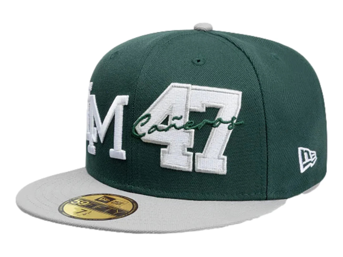 Gorra New Era 59Fifty Dual Logo Verde Oscuro para Hombre