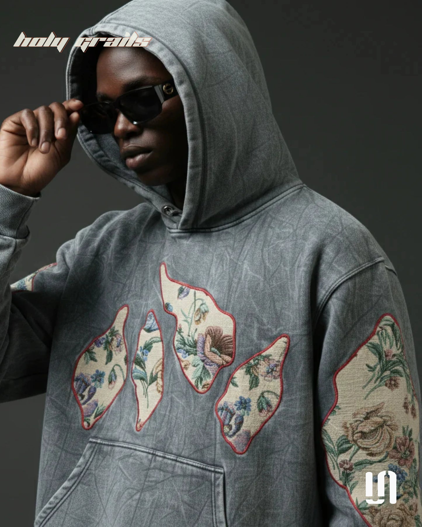 Stonefade Jacquard Grey Oversize Hoodie HG x Sullitt