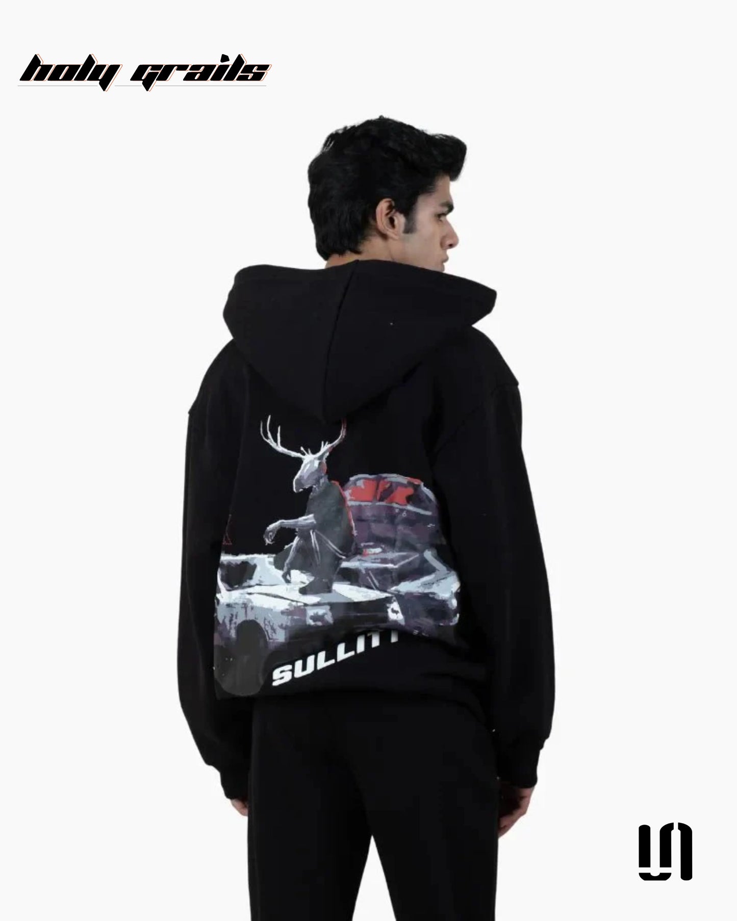 Deer Drive Black Zipper Hoodie HG x Sullitt