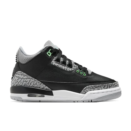 Air Jordan 3 Retro Green Glow GS Black Green Glow Wolf Grey
