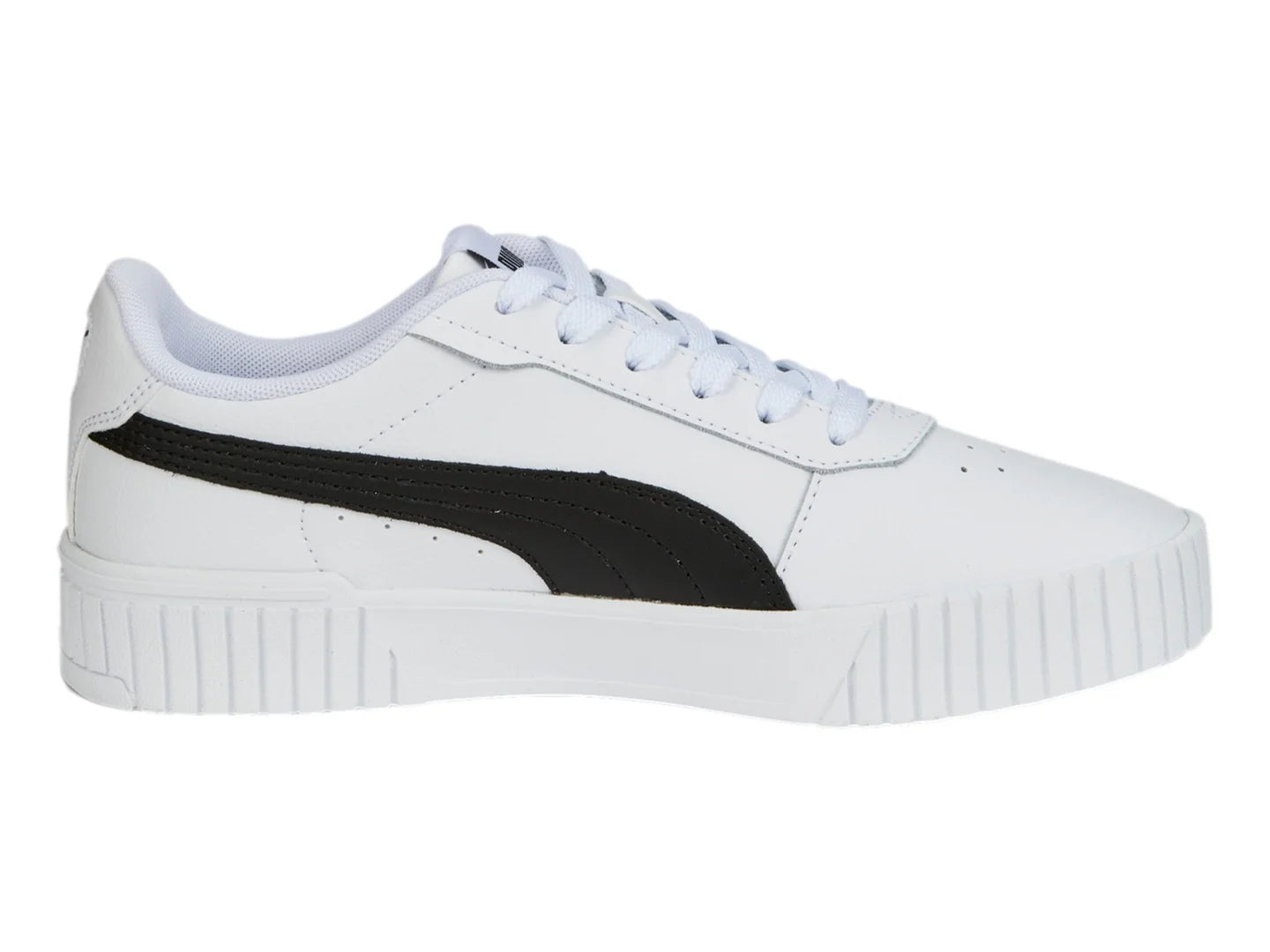 Tenis PUMA Carina 20 Blanco Negro y Plata para Mujer