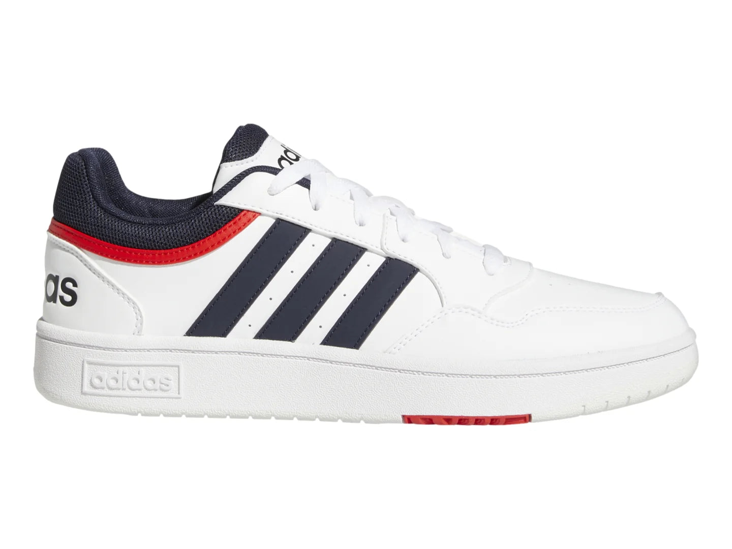 Tenis Adidas Hoops 30 Blanco Azul y Rojo para Hombre