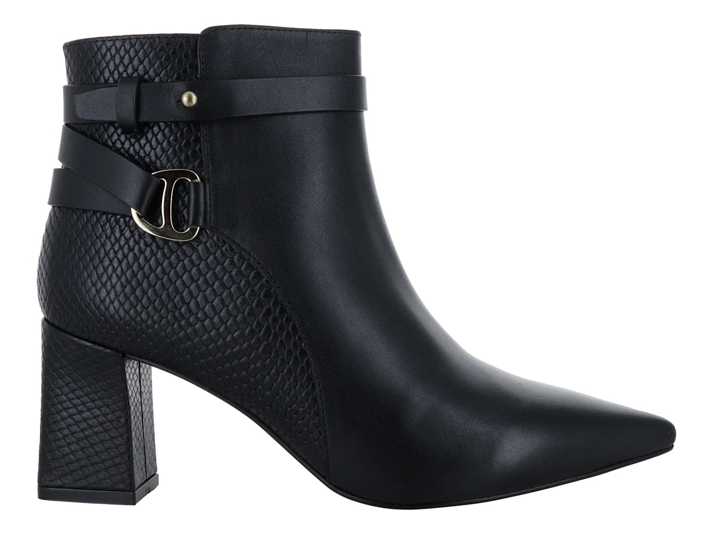 Botines Felipe Rivera de Charol Negro para Mujer