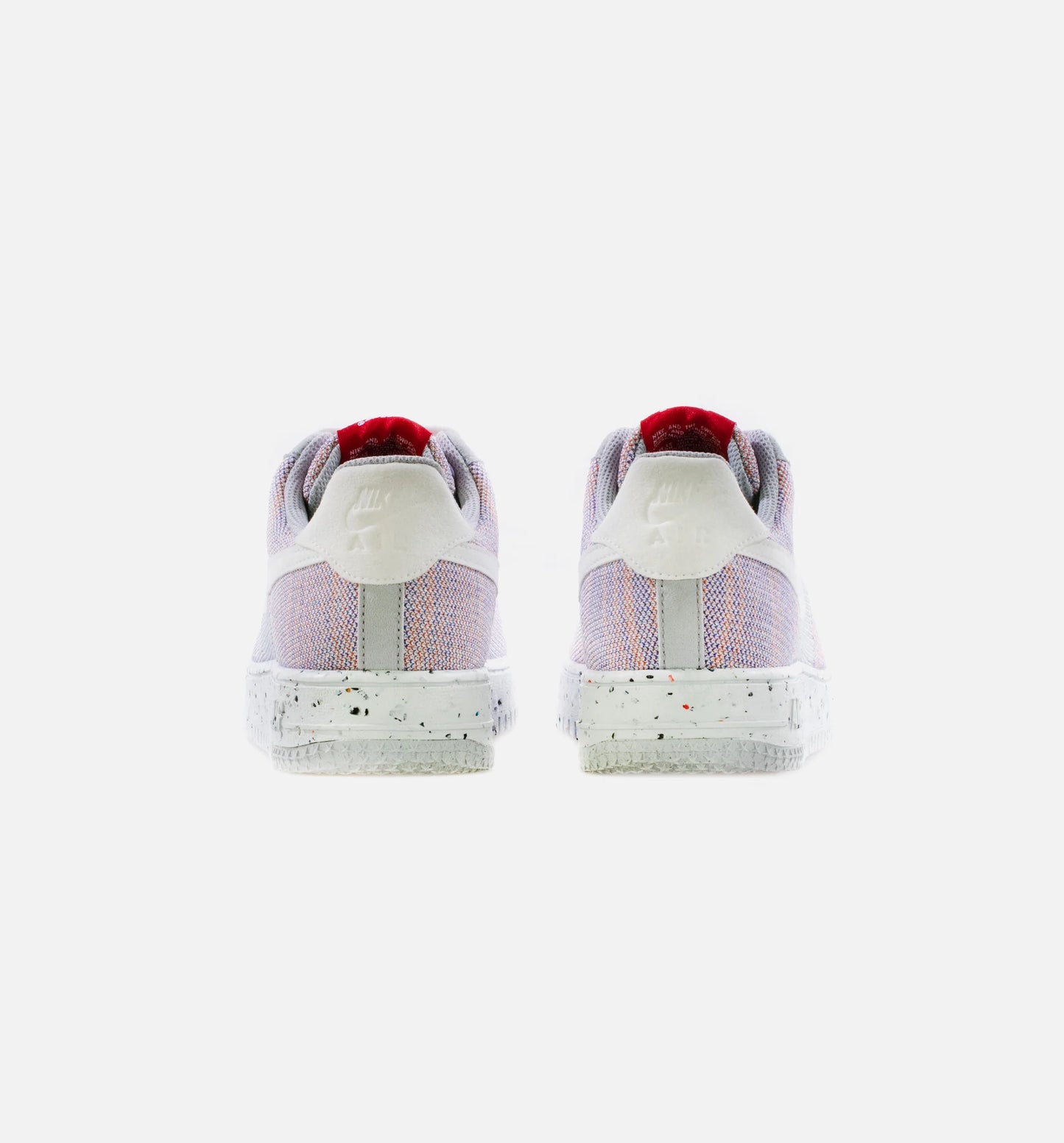 Air Force 1 Crater FlyKnit Mens Lifestyle Shoe Wolf Grey Pure Platinum Gym Red White
