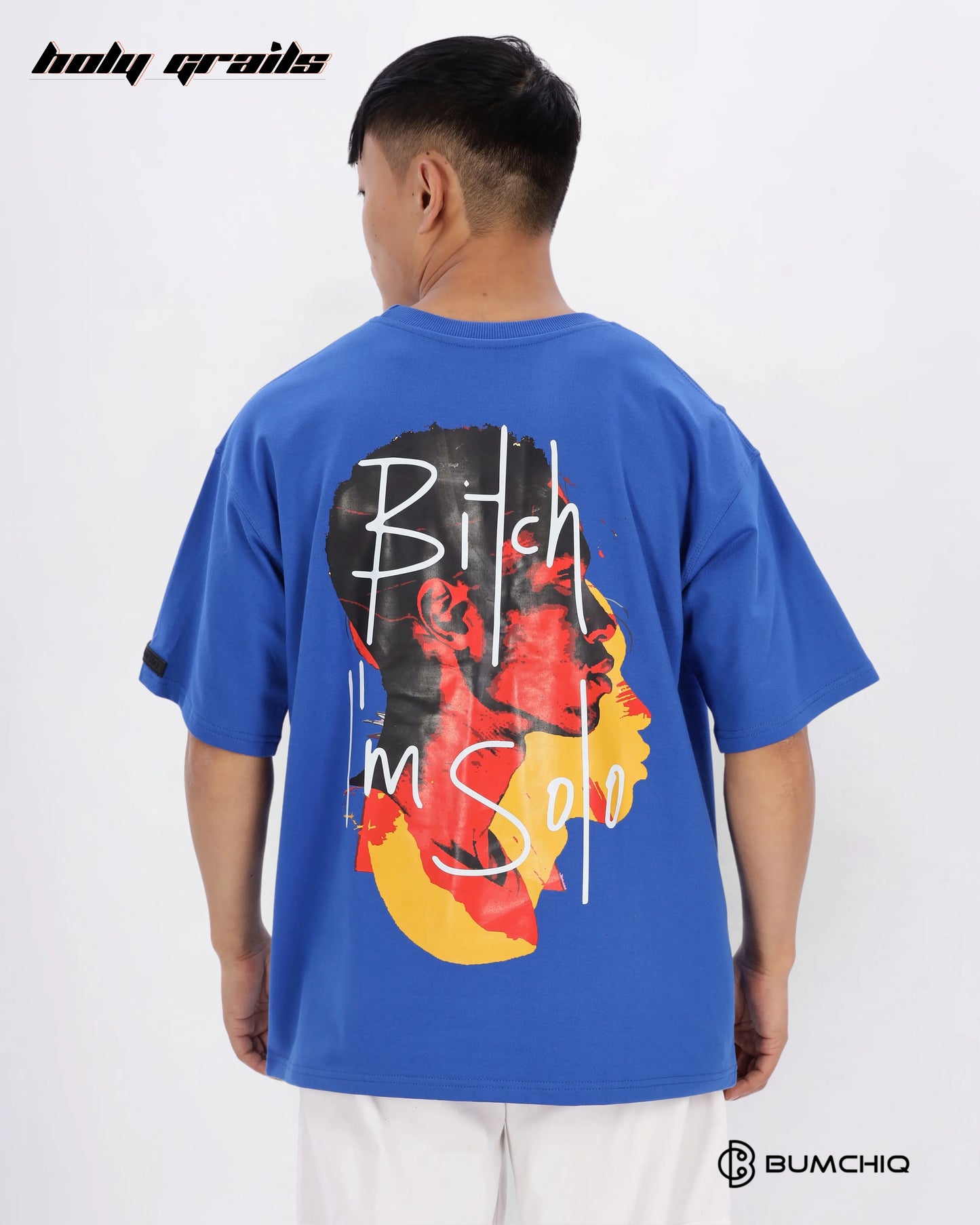 Solo Bitch Blue Oversize Tee HG x Bumchiq