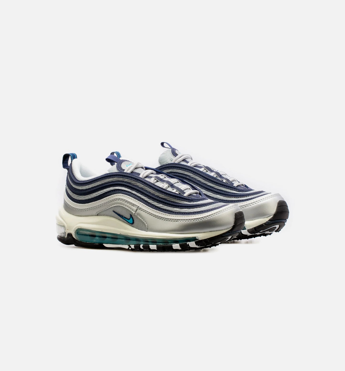 Air Max 97 Metallic Silver Chlorine Blue Womens Lifestyle Shoe Grey Blue