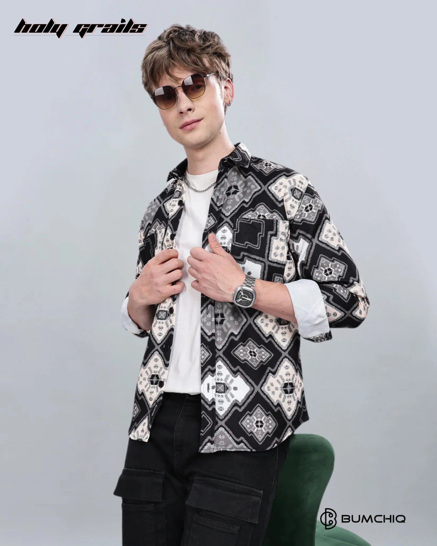 Enigmatic Brown Overshirt HG x Bumchiq