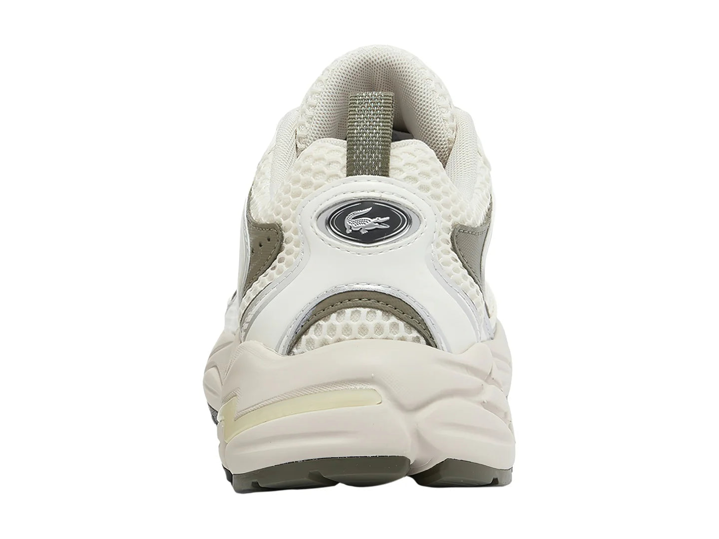Tenis Lacoste Storm 96 2K Blanco y Caqui para Mujer
