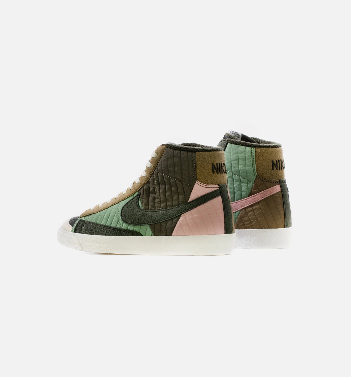 Blazer Mid 77 Sequoia Quilt Mens Lifestyle Shoe Olive Green Pink