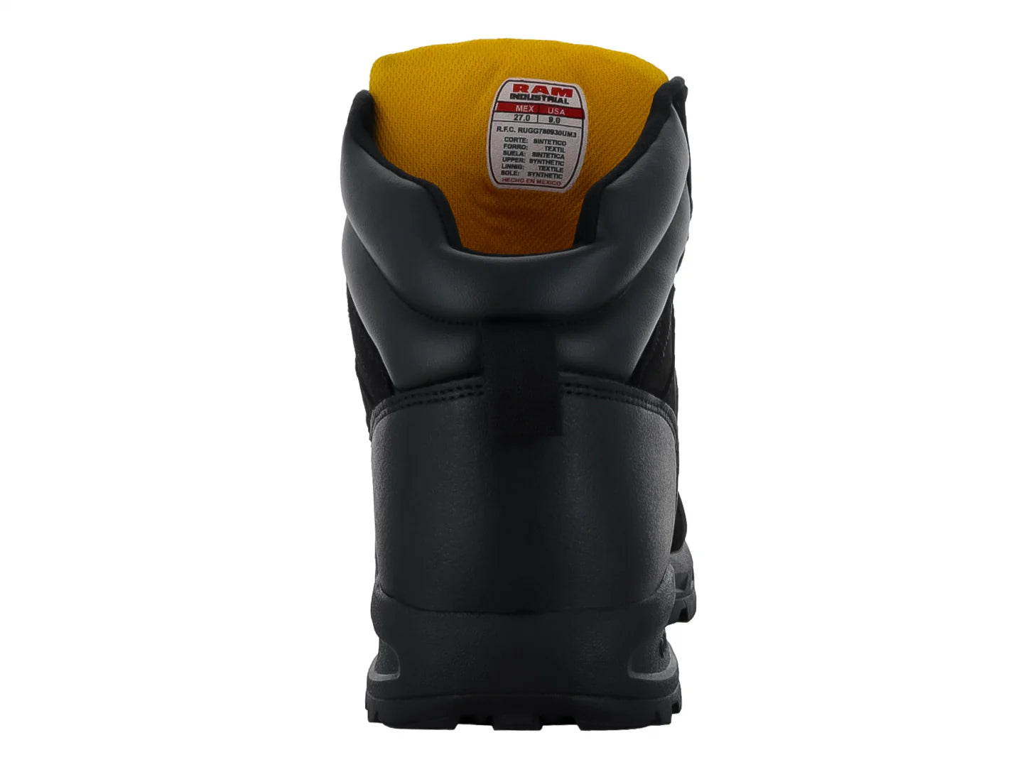 Botas RAM de Excursionismo Negro Amarillo para Hombre