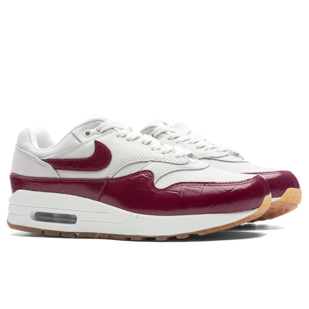 Womens Air Max 1 LX Sail Team Red Gum Light Brown