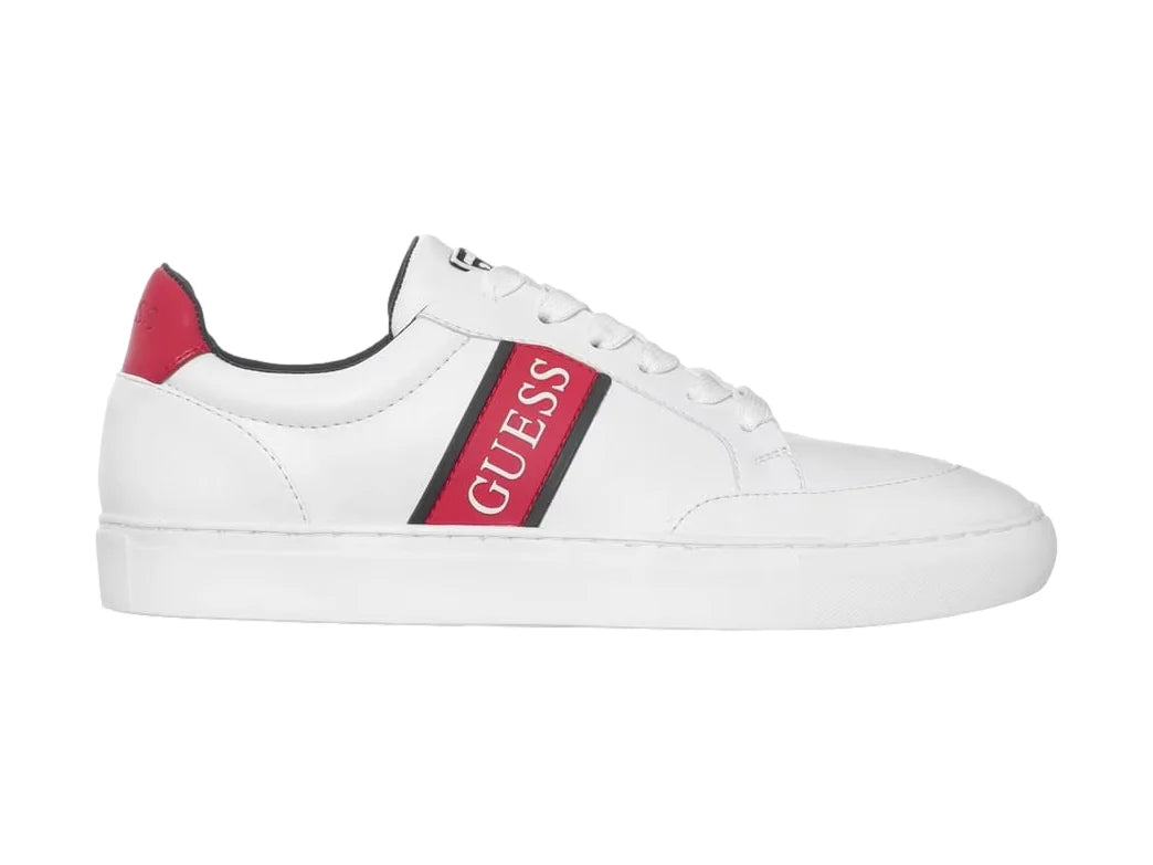 Tenis Guess Sishuan Blanco y Rojo para Hombre