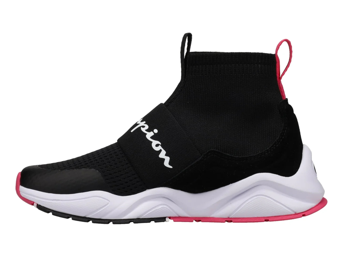 Tenis Champion Rally Pro Negro y Rosa para Mujer