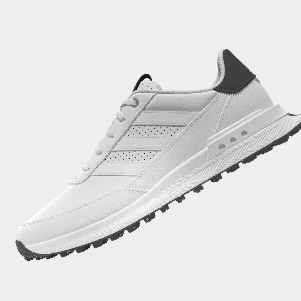 adidas S2G 24 Leather Spikeless Golf Shoes White White Charcoal