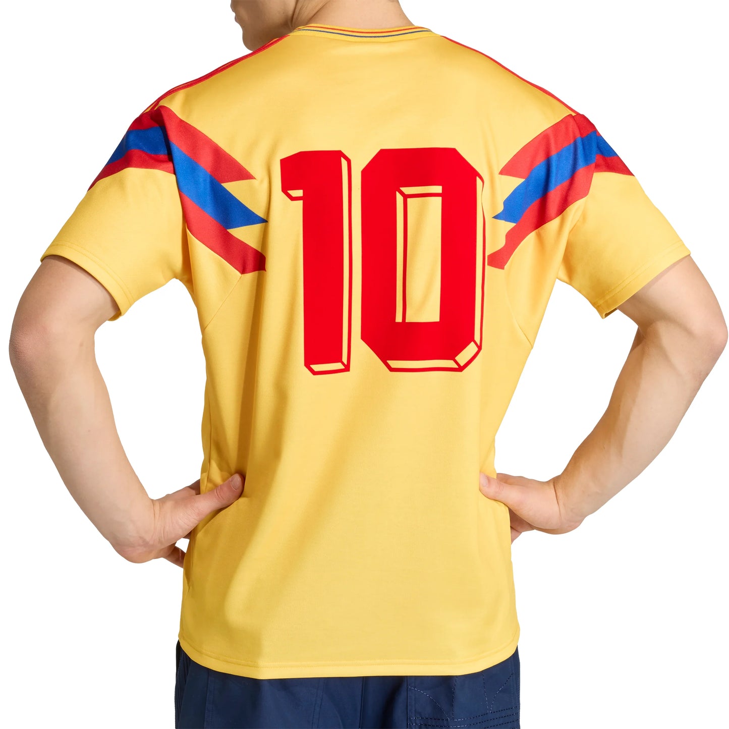 adidas Colombia Away Mens Soccer Jersey 1990 Gold