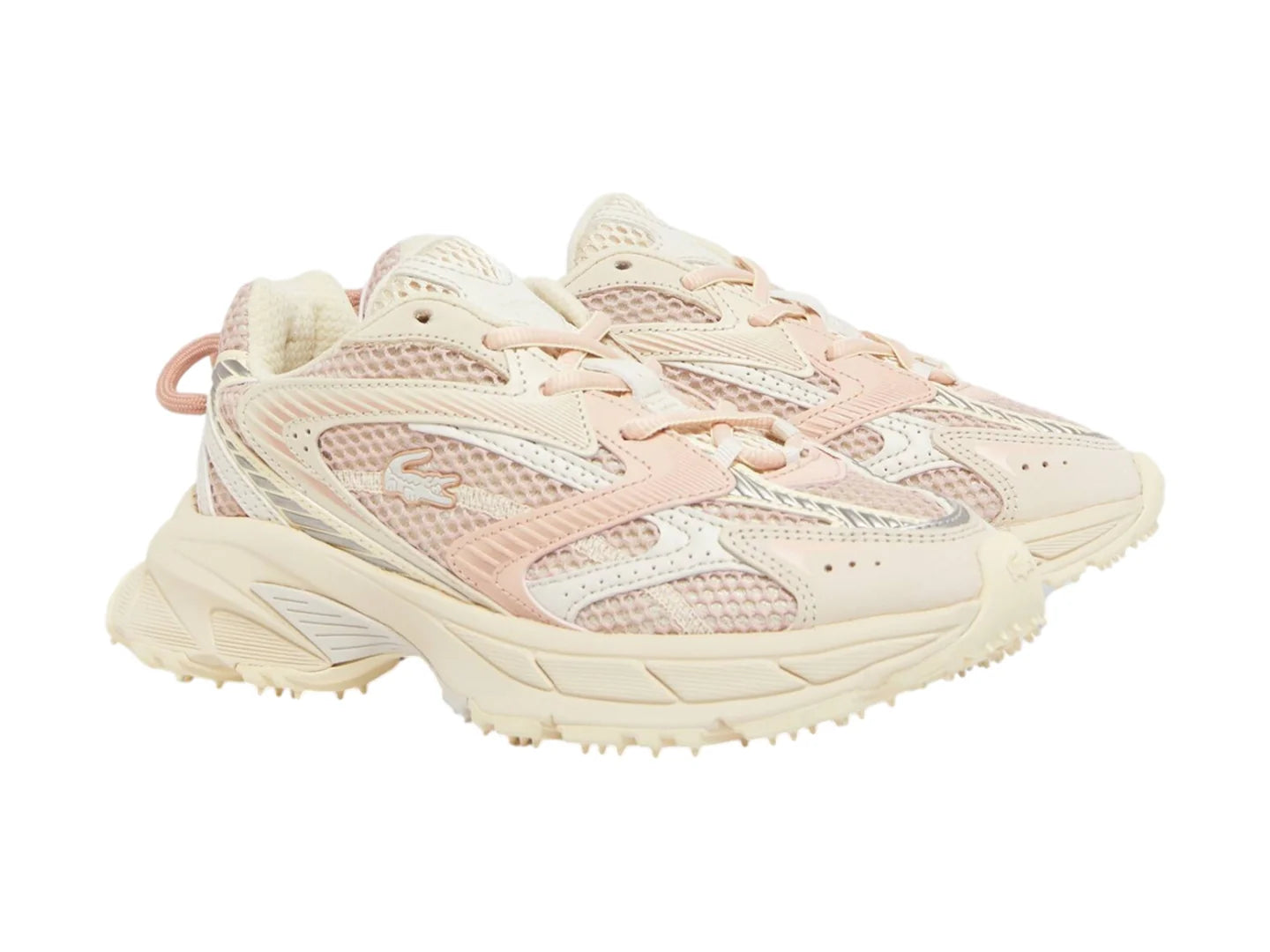 Tenis Lacoste L003 Neo Shot Blanco y Rosa para Mujer