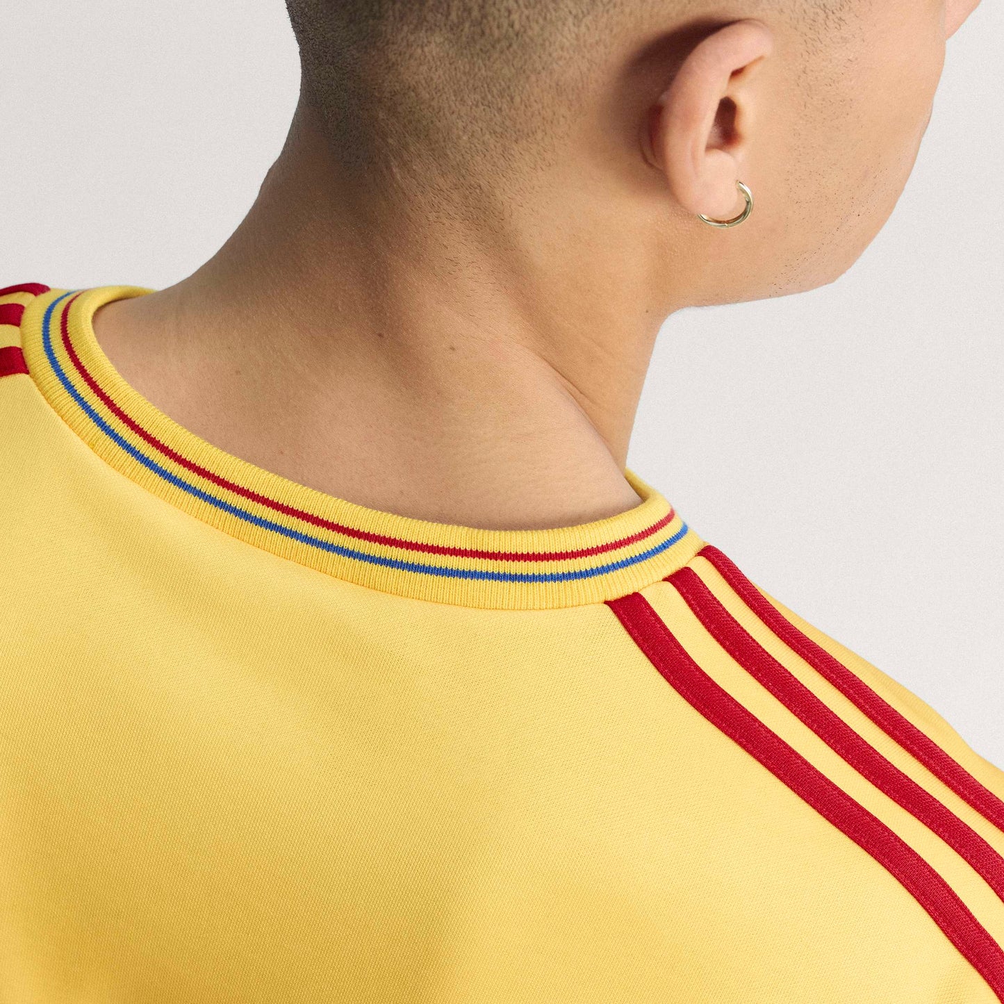 adidas Colombia Away Mens Soccer Jersey 1990 Gold