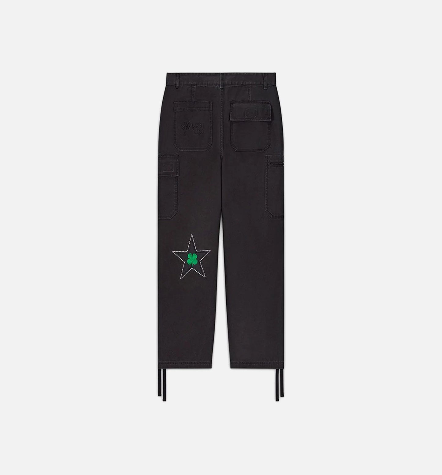 Patta Four Leaf Clover Cargo Mens Pants Black