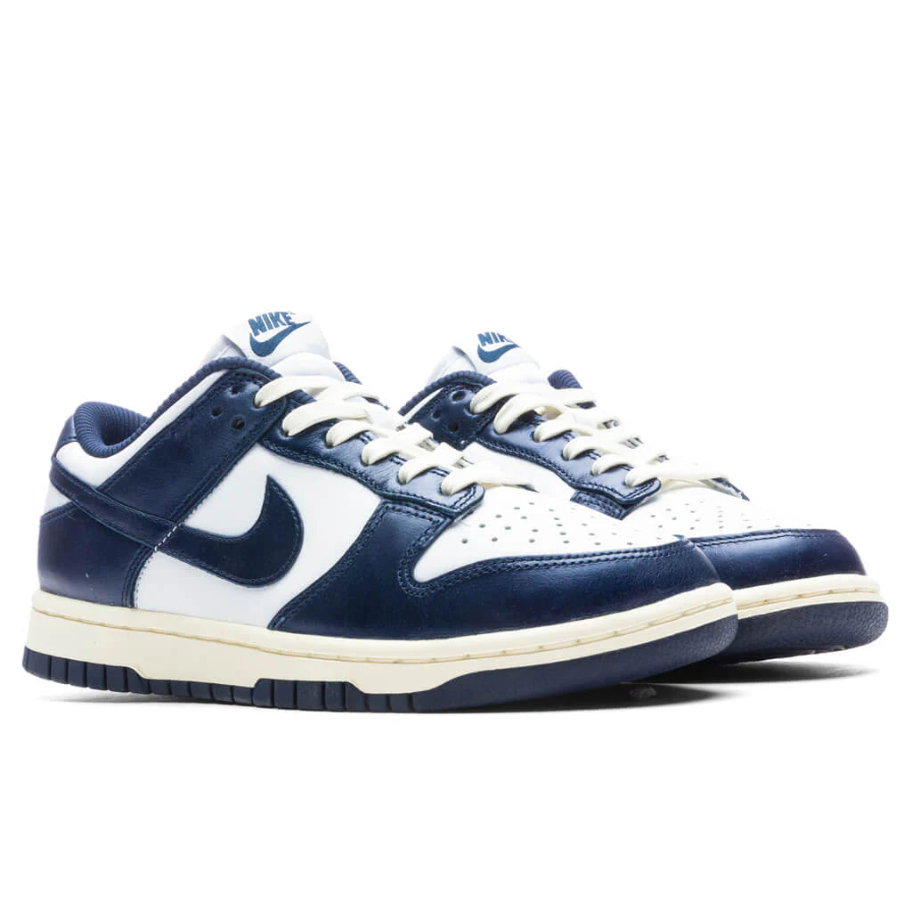 Womens Dunk Low Vintage Navy White Midnight Navy Coconut Milk