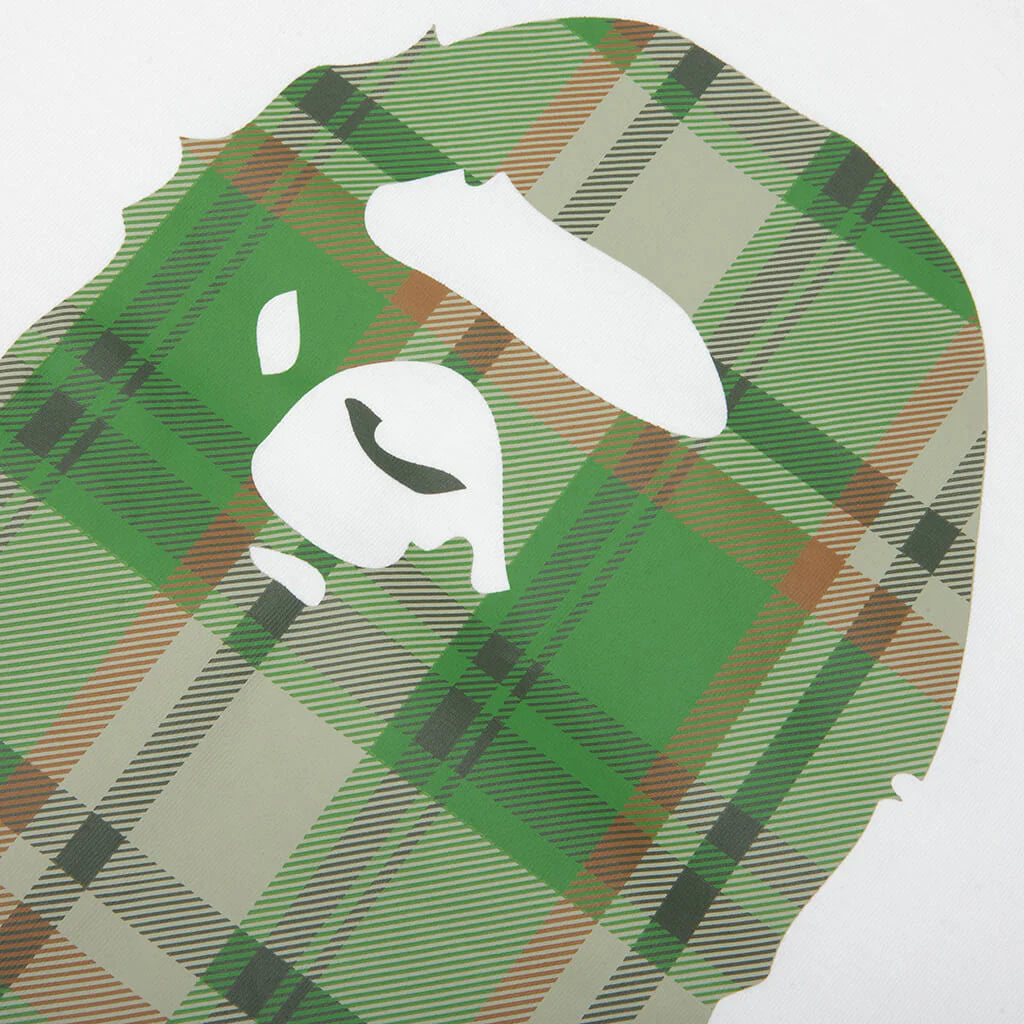 BAPE Check By Bathing Ape Tee White Green