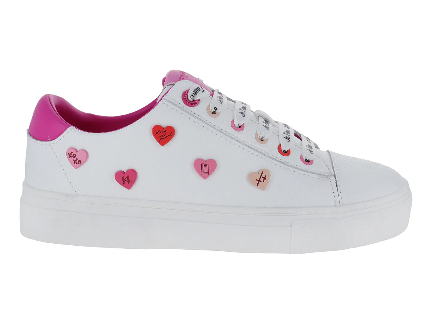 Tenis Karl Lagerfeld Tumbled Leather Blanco para Mujer