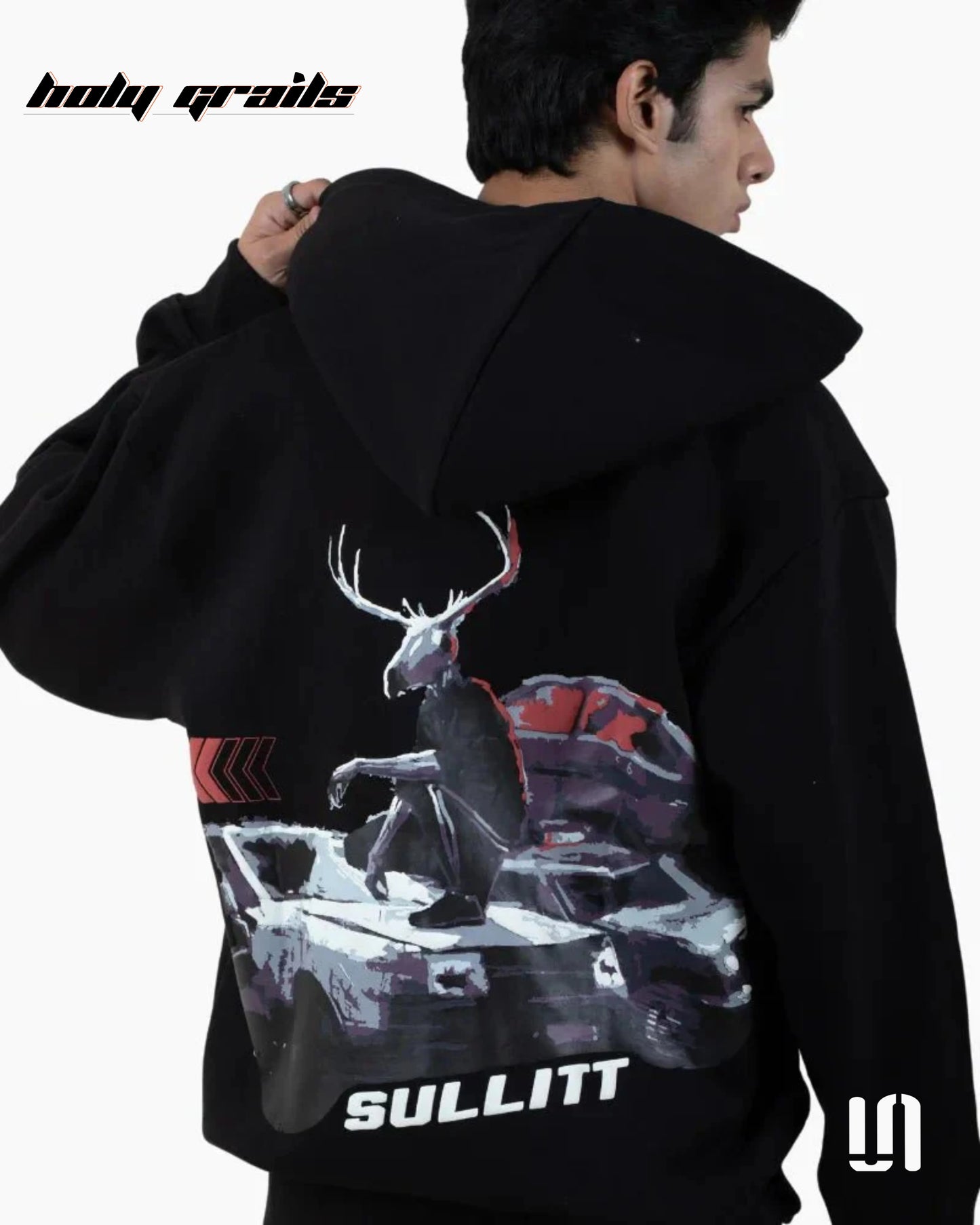 Deer Drive Black Zipper Hoodie HG x Sullitt