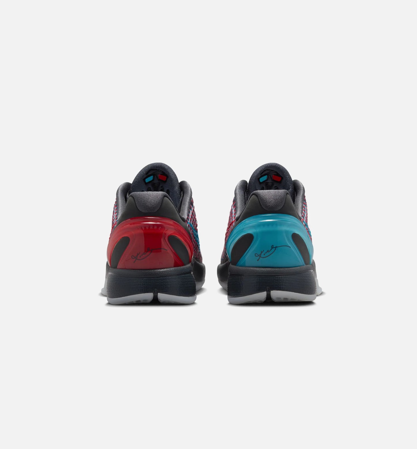 Kobe 6 3D All Star Grade School Basketball Shoe Dark Grey Chlorine Blue Daring Red