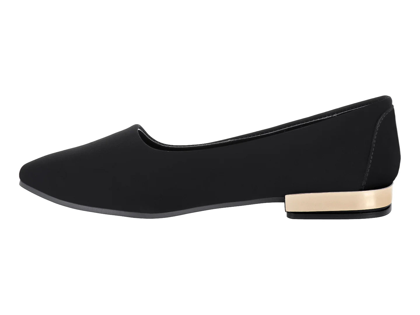 Zapatos Planos Luna Rosa Negro para Mujer