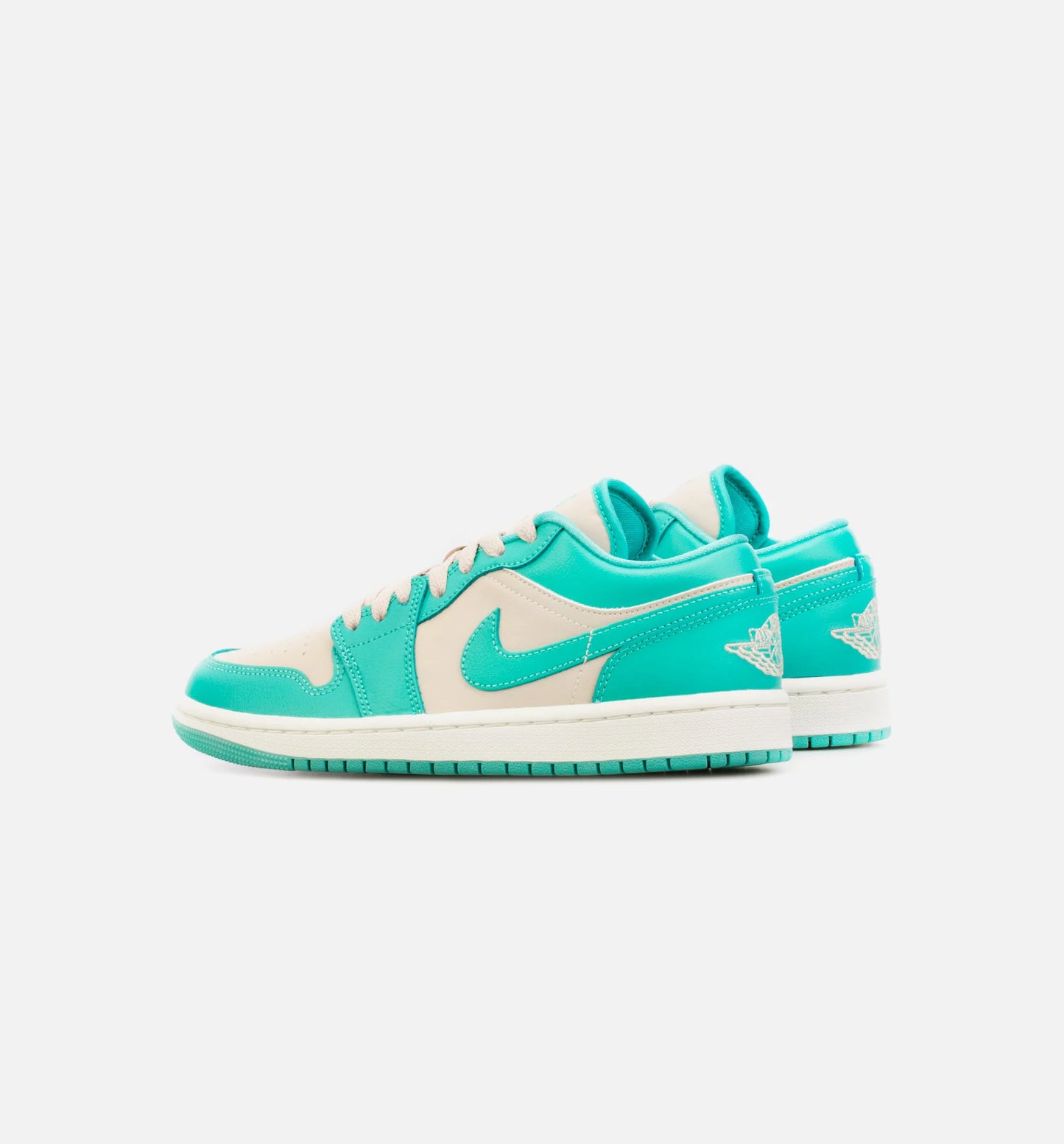 Air Jordan 1 Low Womens Lifestyle Shoe Teal Blue Beige