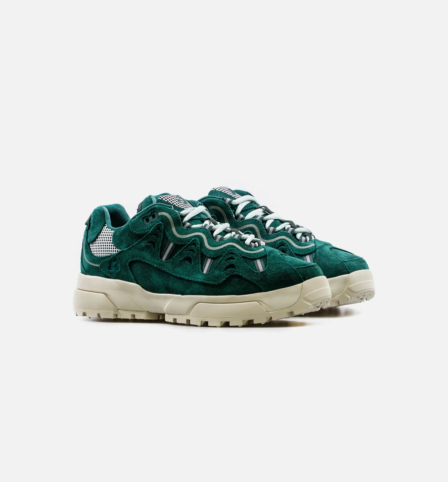 Golf Le Fleur Gianno Suede Low Top Mens Lifestyle Shoe Green White Bone