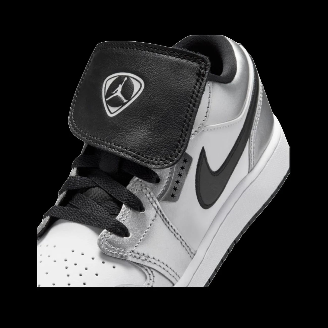 Air Jordan 1 Low SE White Black White Metallic Silver