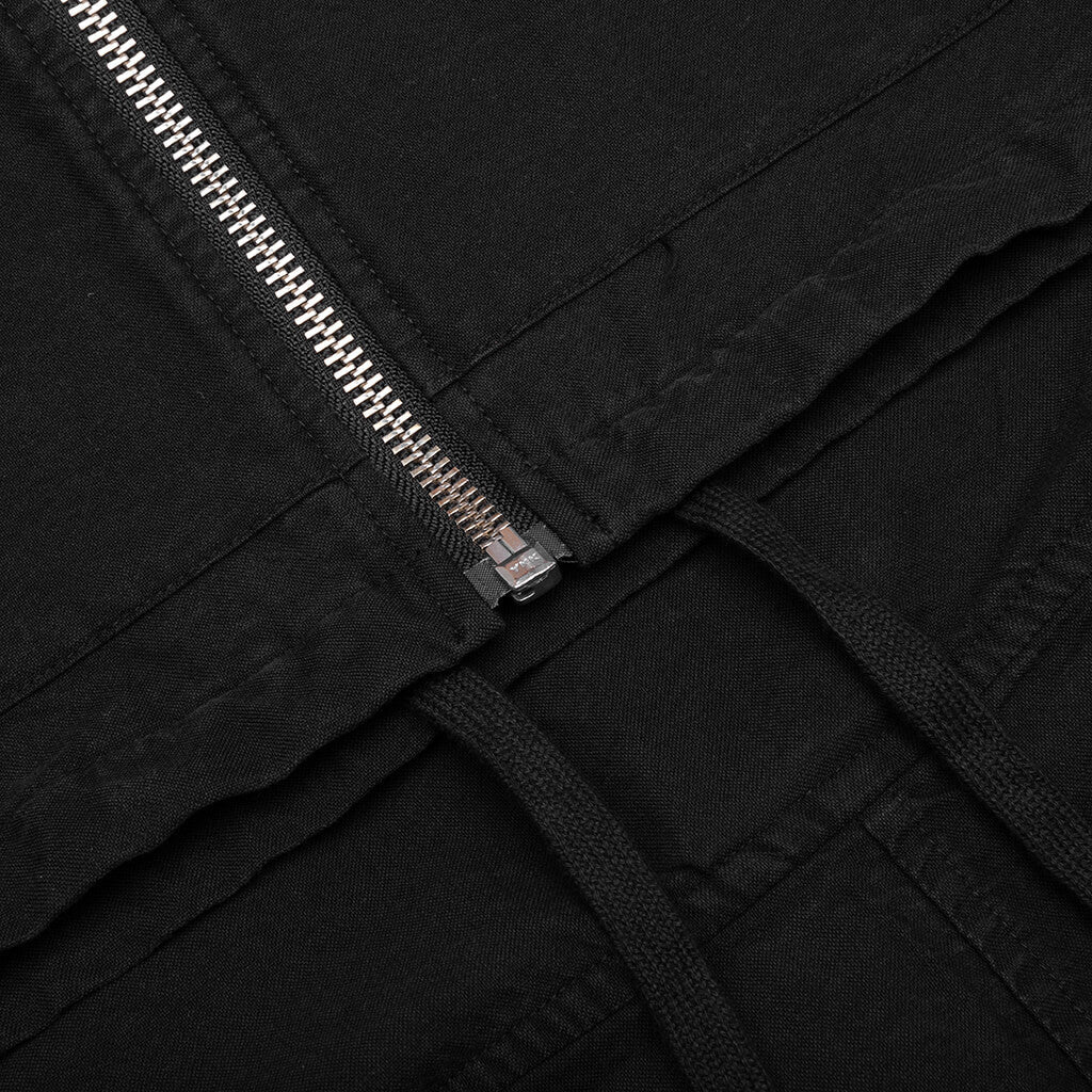 Digital Zip Poncho Hoodie Black