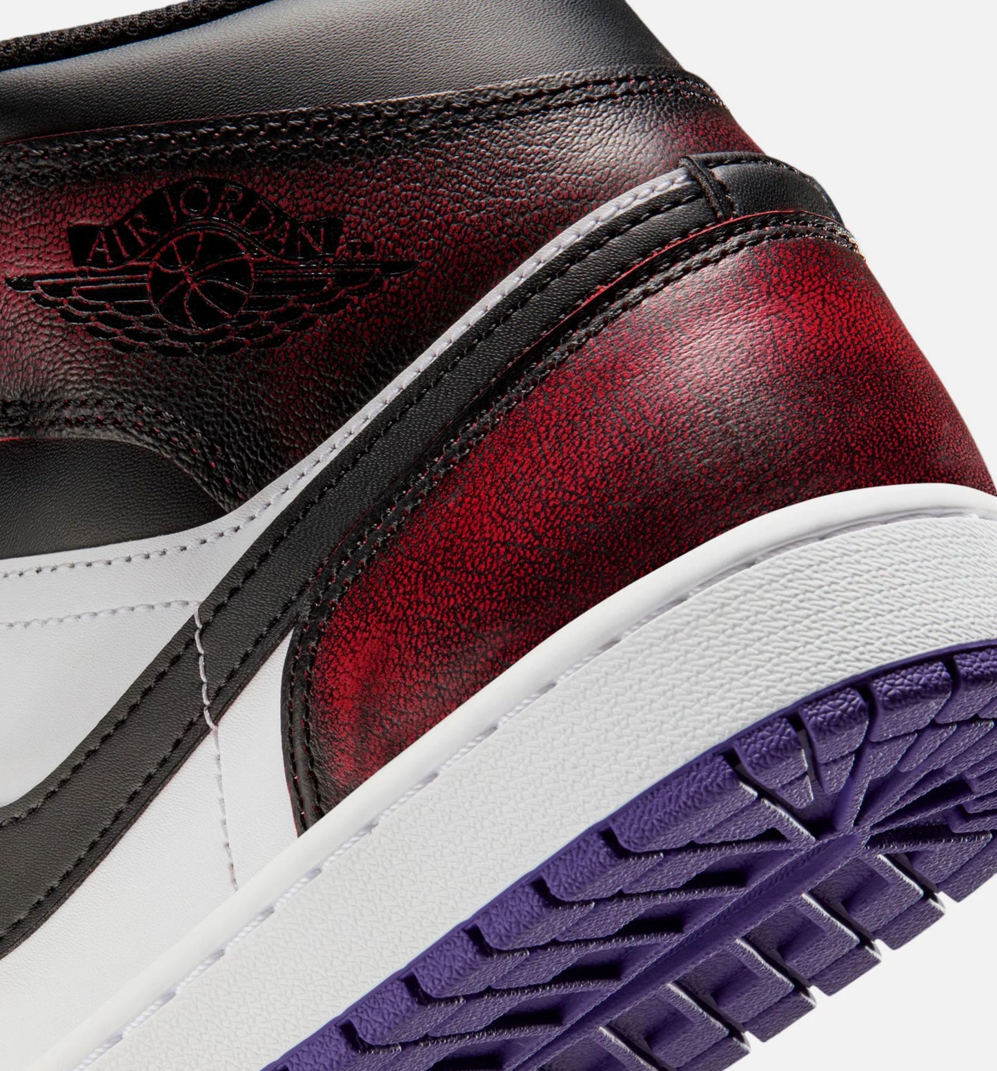 Air Jordan 1 Mid SE Mens Lifestyle Shoe True Red White Court Purple Black