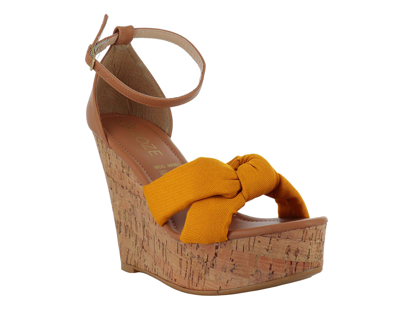 Sandalias Plataforma ROZE Mostaza para Mujer
