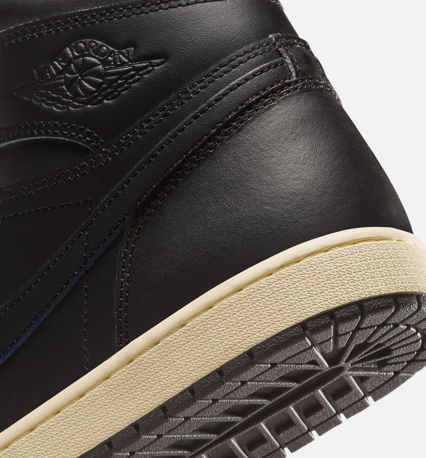 Air Jordan 1 Retro High OG Black and Muslin Mens Lifestyle Shoe Black Black Muslin
