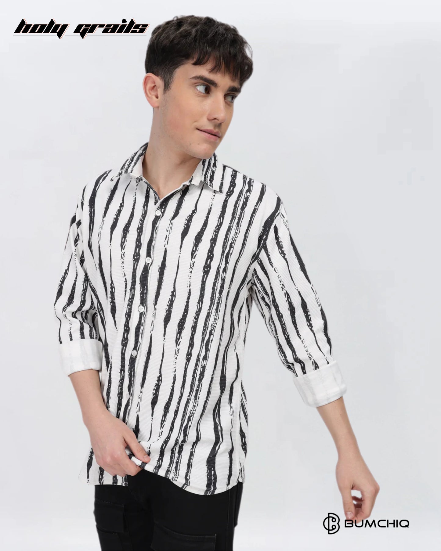 Black Line Abstract Shirt HG x Bumchiq