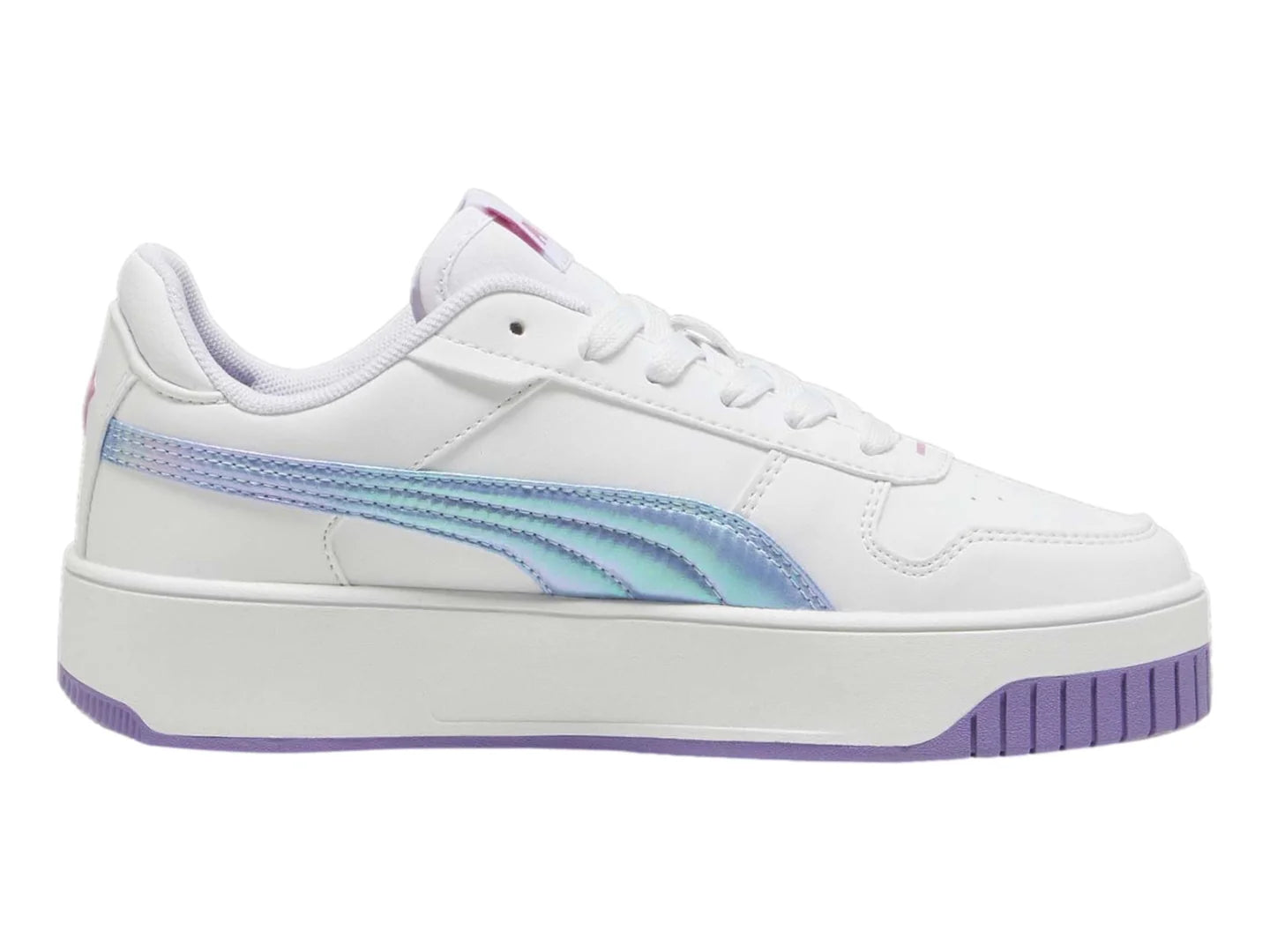 Tenis PUMA Carina Street Bouncy Sky Blanco y Lavanda para Niña