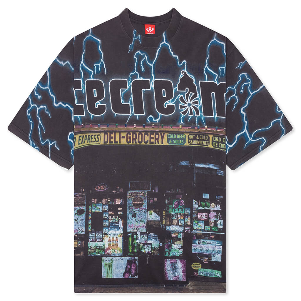 Static S S Tee Charcoal Art