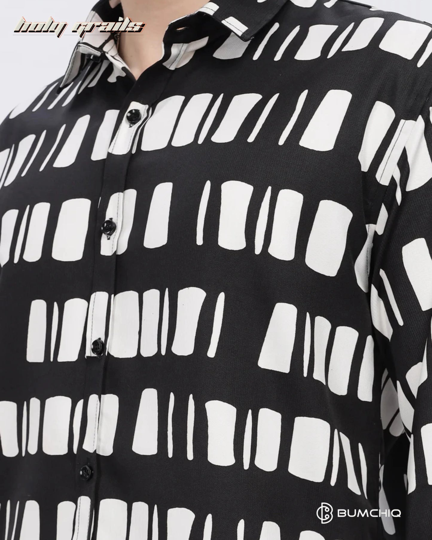 White Box Abstract Black Shirt HG x Bumchiq