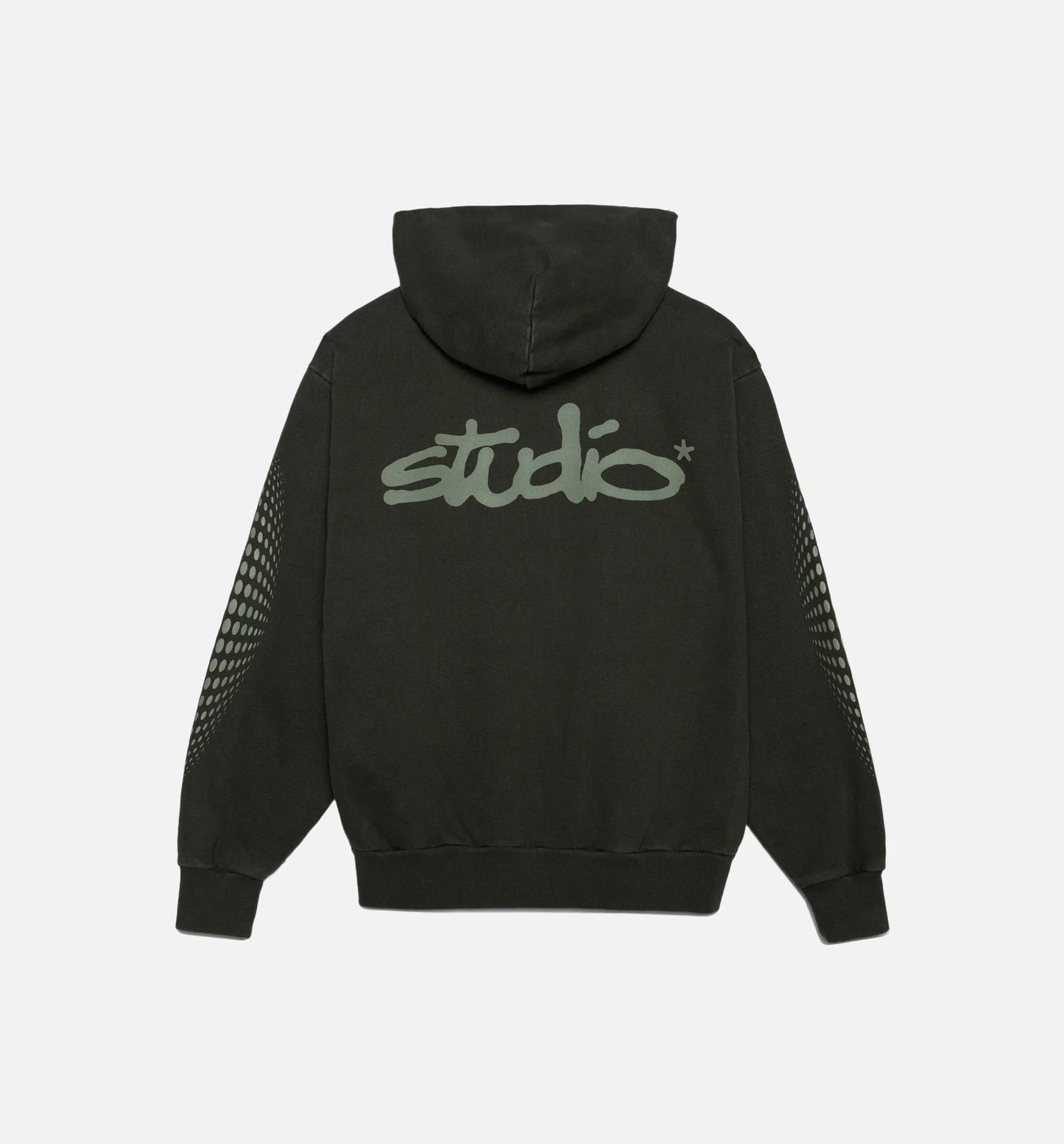 Studio Star Zip Up Mens Hoodie Black