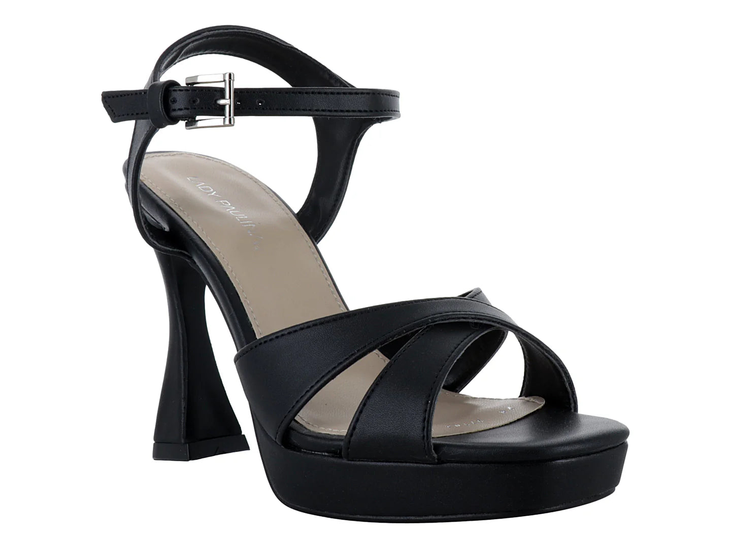 Sandalias de Tacón Alto Lady Paulina Negro para Mujer