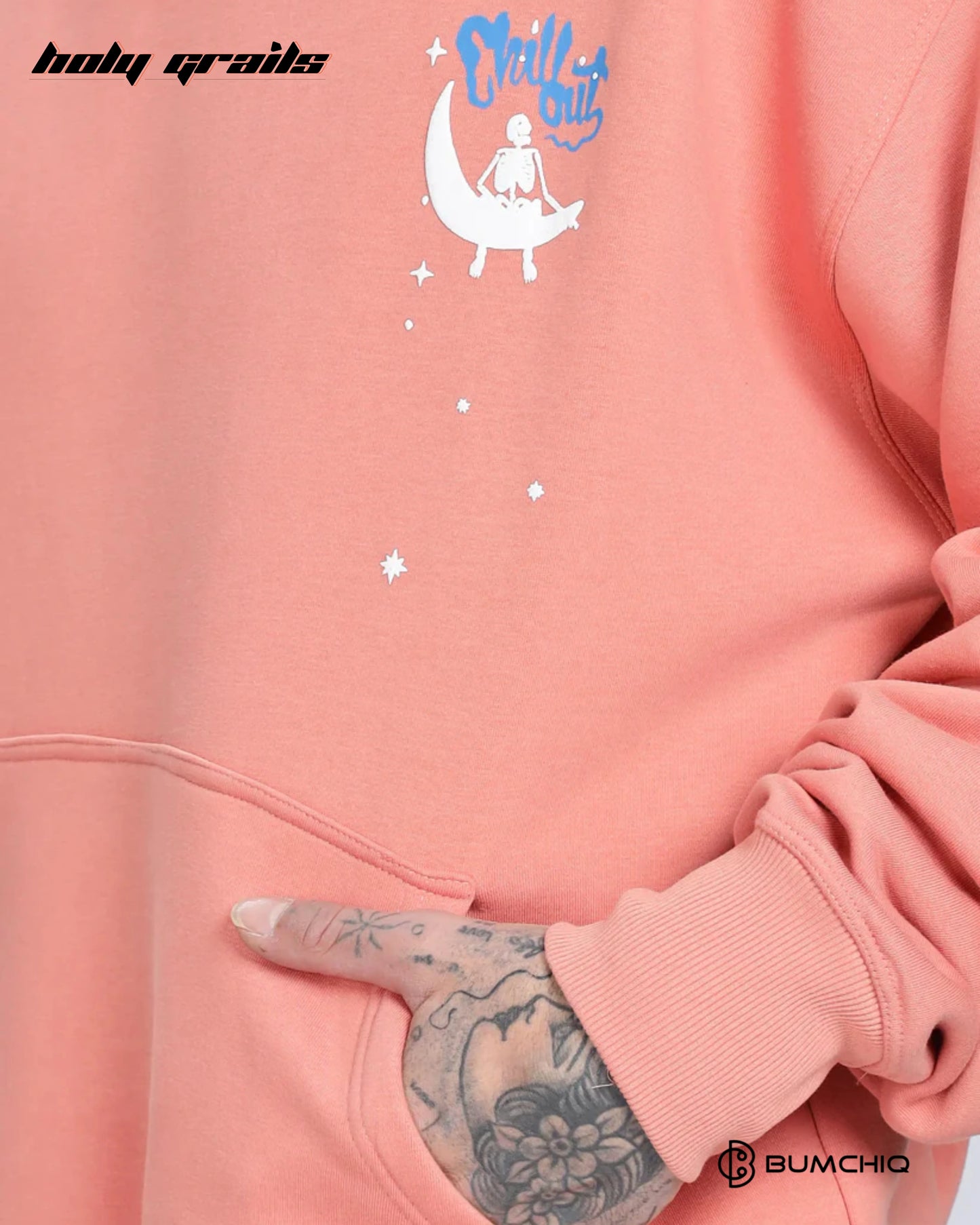 Chill Coral Pink Hoodie HG x Bumchiq