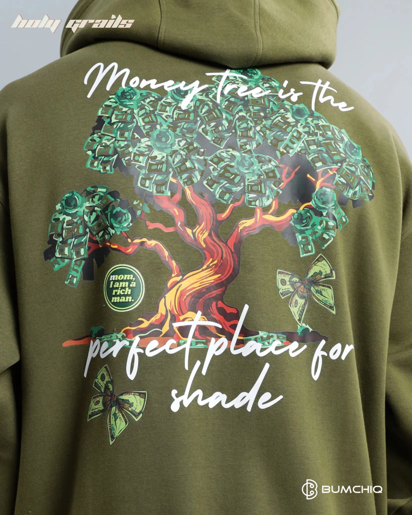 Money Green Olive Hoodie HG x Bumchiq
