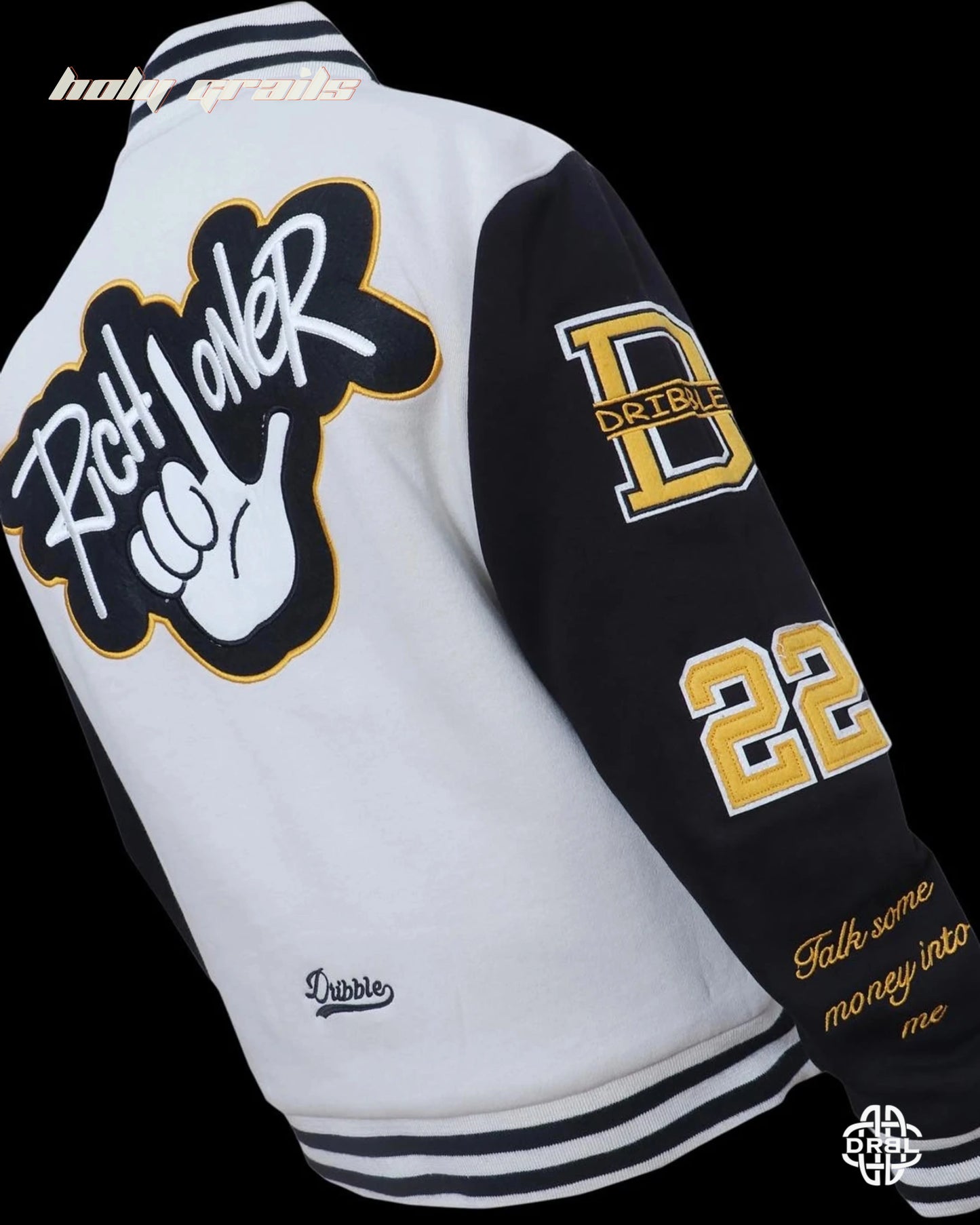 Rich Loner x Vanilla Beige Varsity Jacket HG x DRBL