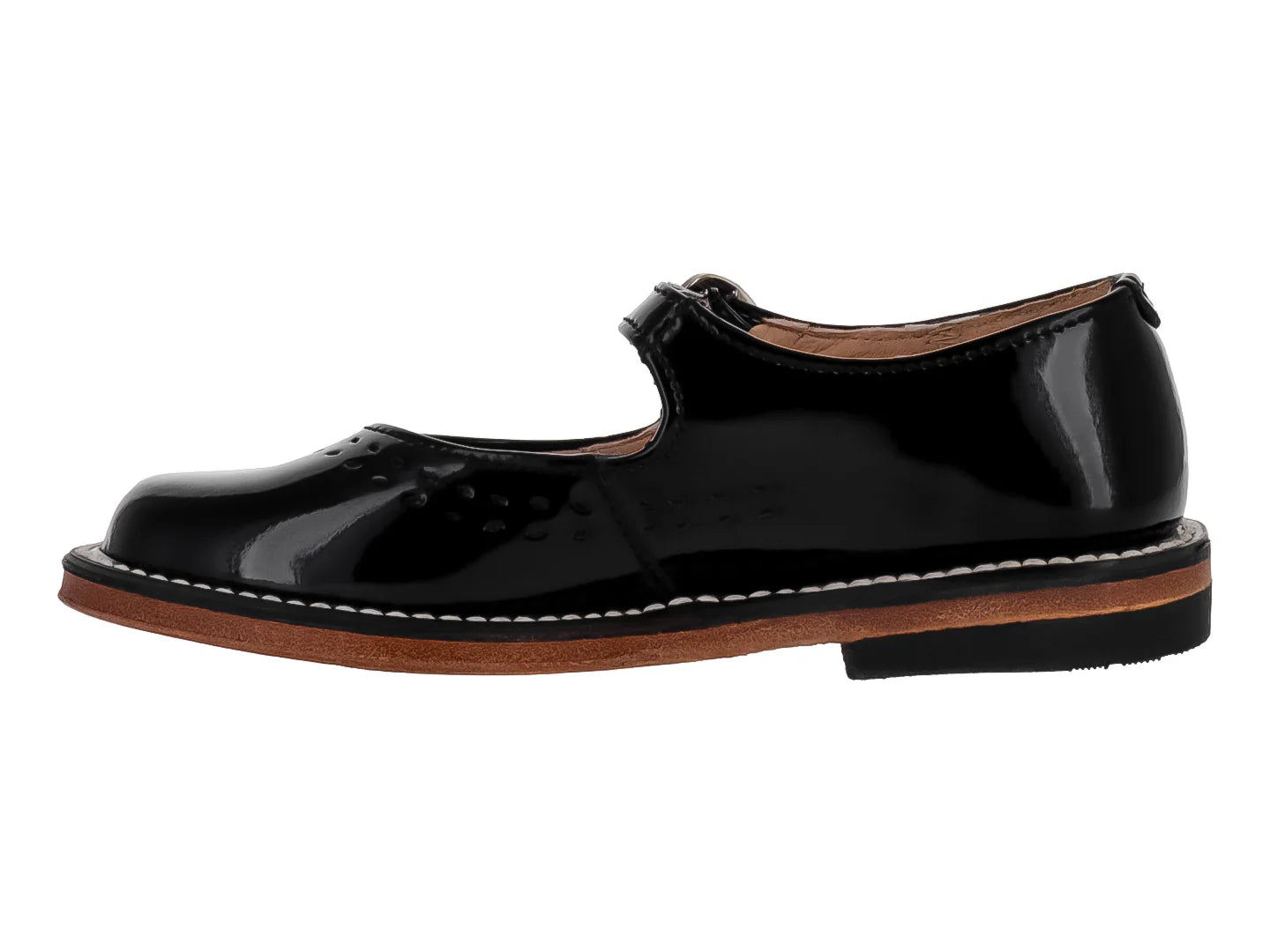 Zapatos Escolares Elefante para Niña en Charol Negro