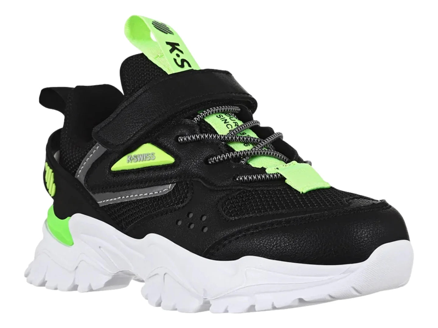 Tenis K SWISS Ben Negro con Lima para Niño